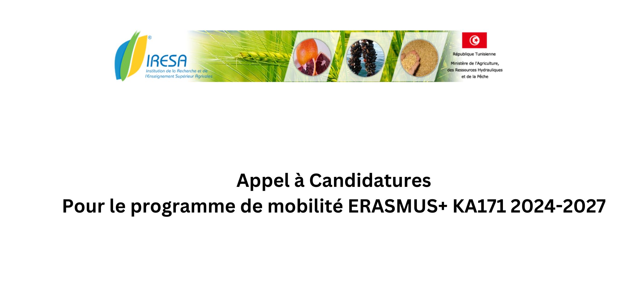 Appel à candidature Programme ERASMUS+